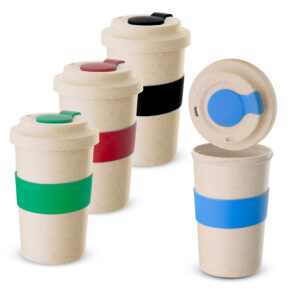 Copo fibra de bambu 450ml com silicone personalizado