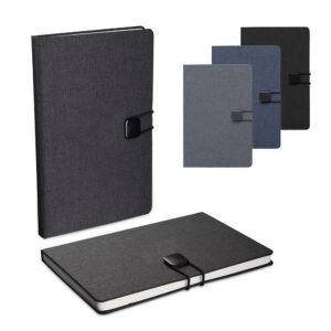 Caderno A5 capa em poliéster personalizado