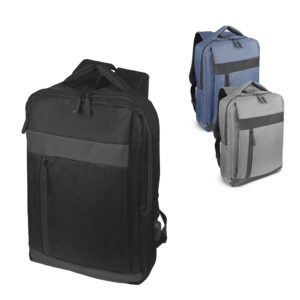 Mochila para notebook em poliéster 600D com USB personalizada