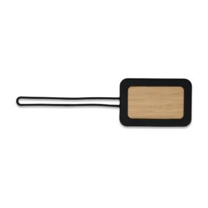 Tag de bagagem em bambu e silicone personalizada