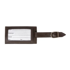 Tag de bagagem em couro sintético personalizada