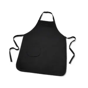 Avental em brim preto com bolso personalizado
