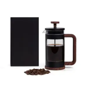 Cafeteira prensa francesa em vidro borosilicato 350ml personalizada
