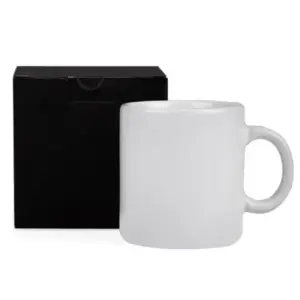 Caneca em cerâmica branca 270ml com caixa personalizada