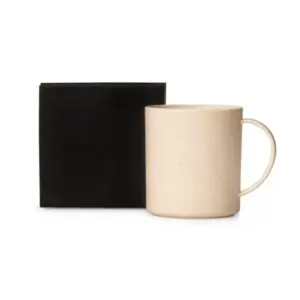 Caneca em fibra de bambu 350ml com caixa personalizada