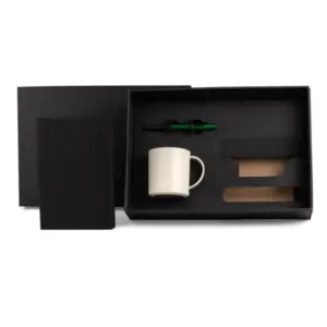 Kit caderneta A5 com caneca e caneta personalizado