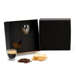Kit com 2 copos em vidro parede dupla 250ml personalizado