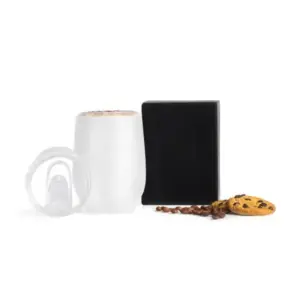 Copo térmico com tampa branco 340ml personalizado