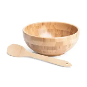 Cumbuca em bambu com colher 30cm 3 litros personalizada