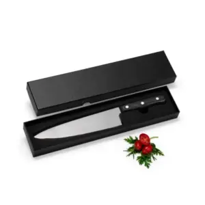 Faca premium forjada em madeira e inox preta personalizada