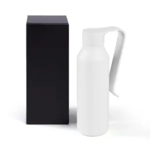 Garrafa dupla camada em alumínio reciclado branca 450ml personalizada