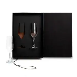 Jogo 2 taças de vidro para champagne 186ml personalizado
