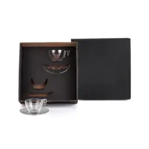 Jogo 4 xícaras com pires 90ml personalizado