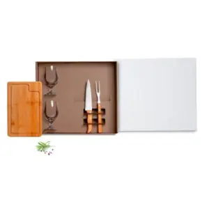 Kit churrasco com taças de cerveja 5 peças personalizado