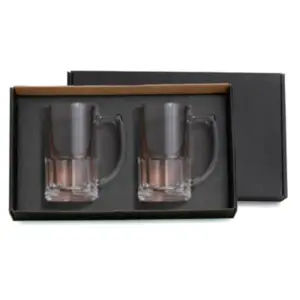 Kit 2 canecas de vidro para chopp 340ml personalizado