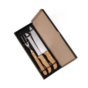 Kit faca 7 e 8 polegadas e garfo 3 peças personalizado