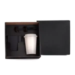 Kit caderneta 10x16cm com copo e caneta personalizada