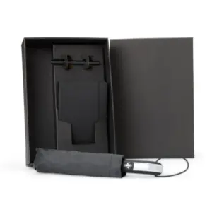 Kit guarda-chuva caderno e caneta personalizado