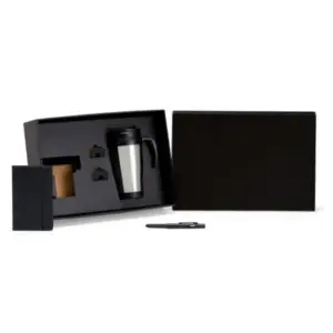 Kit office caneca caderno e caneta personalizado