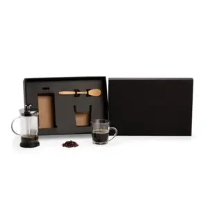 Kit para café cafeteira prensa e caneca americana personalizado