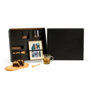 Kit para café e chá com porta-retrato 6 peças personalizado