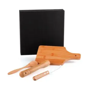 Kit caipirinha Ibiza em bambu 4 peças personalizado