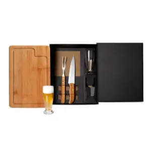 Kit para churrasco com copos para cerveja 5 peças personalizado
