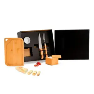 Kit para churrasco com saleiro e ramekin 5 peças personalizado