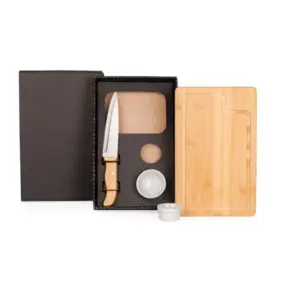 Kit para churrasco e petisco com ramekins em porcelana 4 peças personalizado