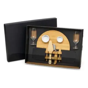 Kit para pizza e cerveja com ramekins e taças 9 peças personalizado