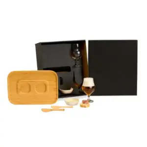 Kit petisco e cerveja com cumbucas e taças 7 peças personalizado