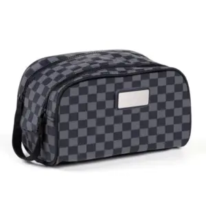 Necessaire em PVC xadrez personalizada