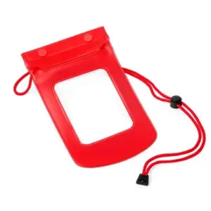Porta celular à prova d'água vermelho personalizado