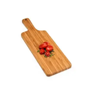 Tábua em bambu com pegador 39x12cm personalizada