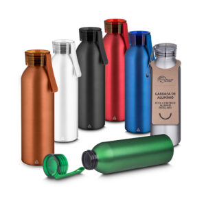 Garrafa alumínio reciclado 600ml personalizada